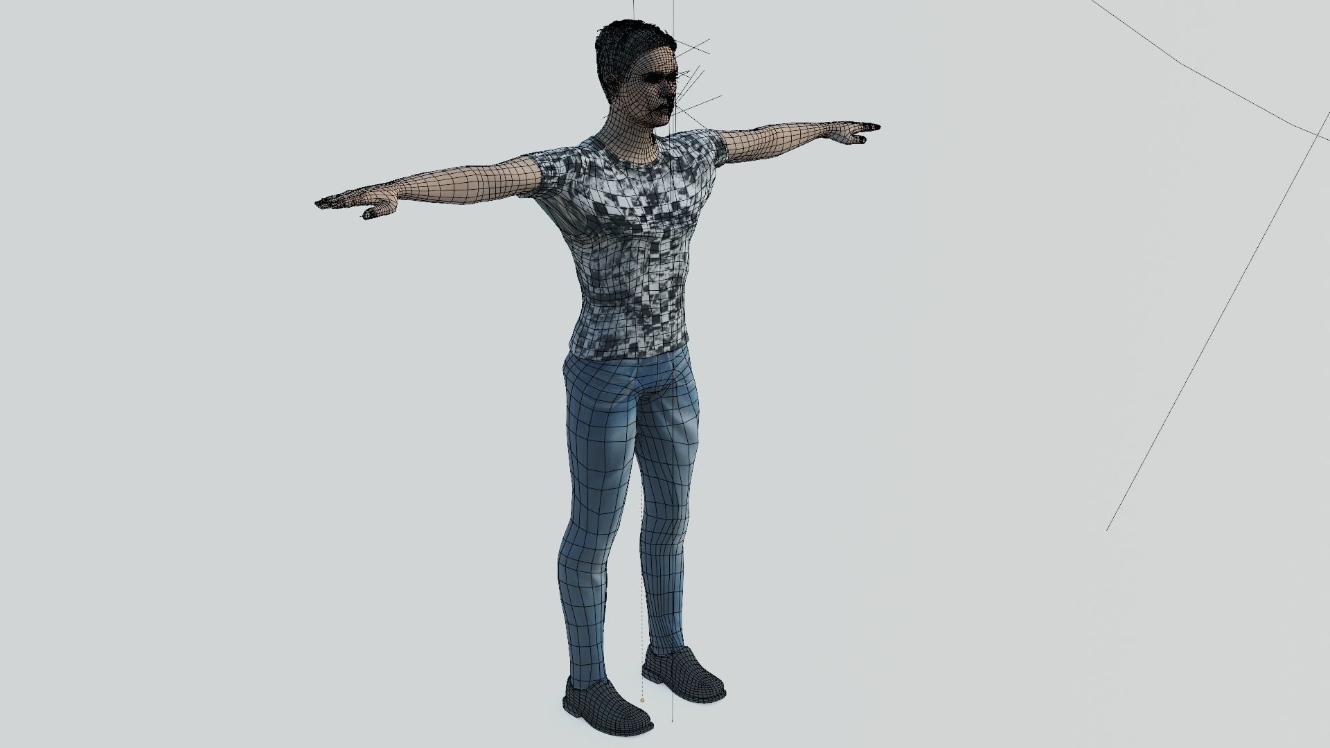 Free male boy Rigged low poly model Low-poly 3D model_10