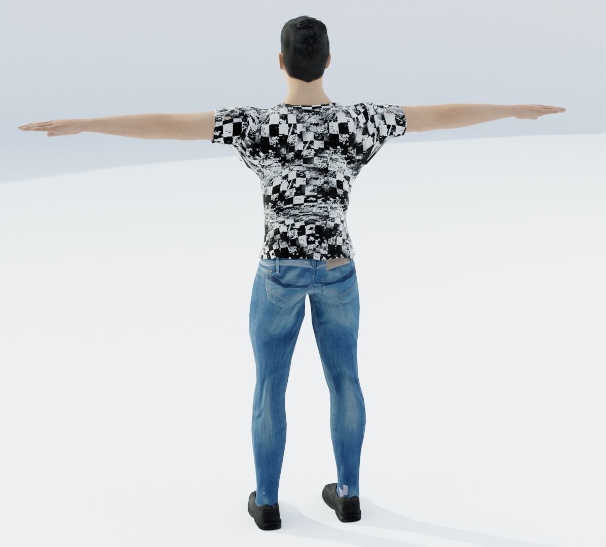 Free male boy Rigged low poly model Low-poly 3D model_5