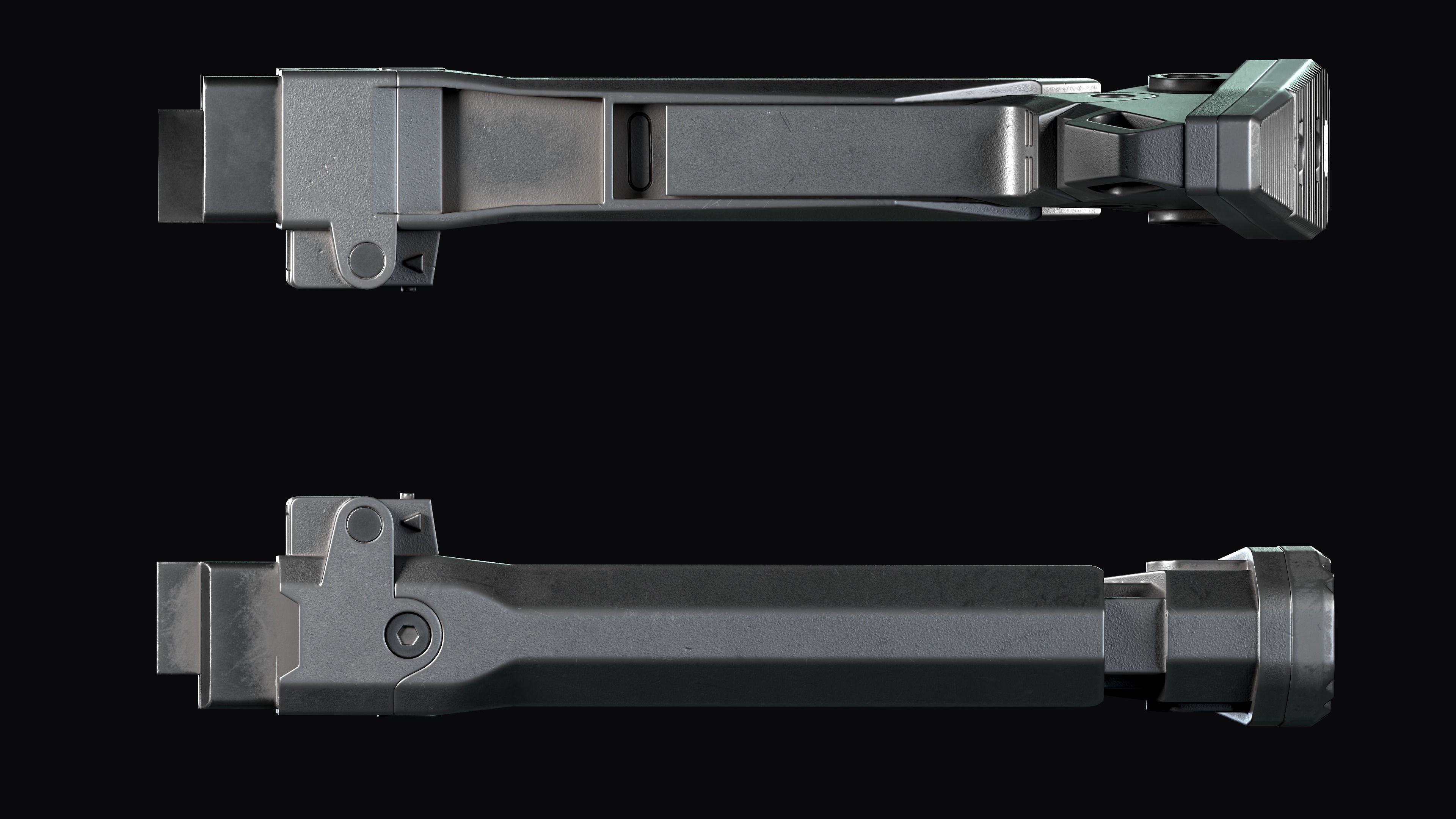  Magpul Zhukov-S stock AKM AK 74 Low-poly 3D model_14