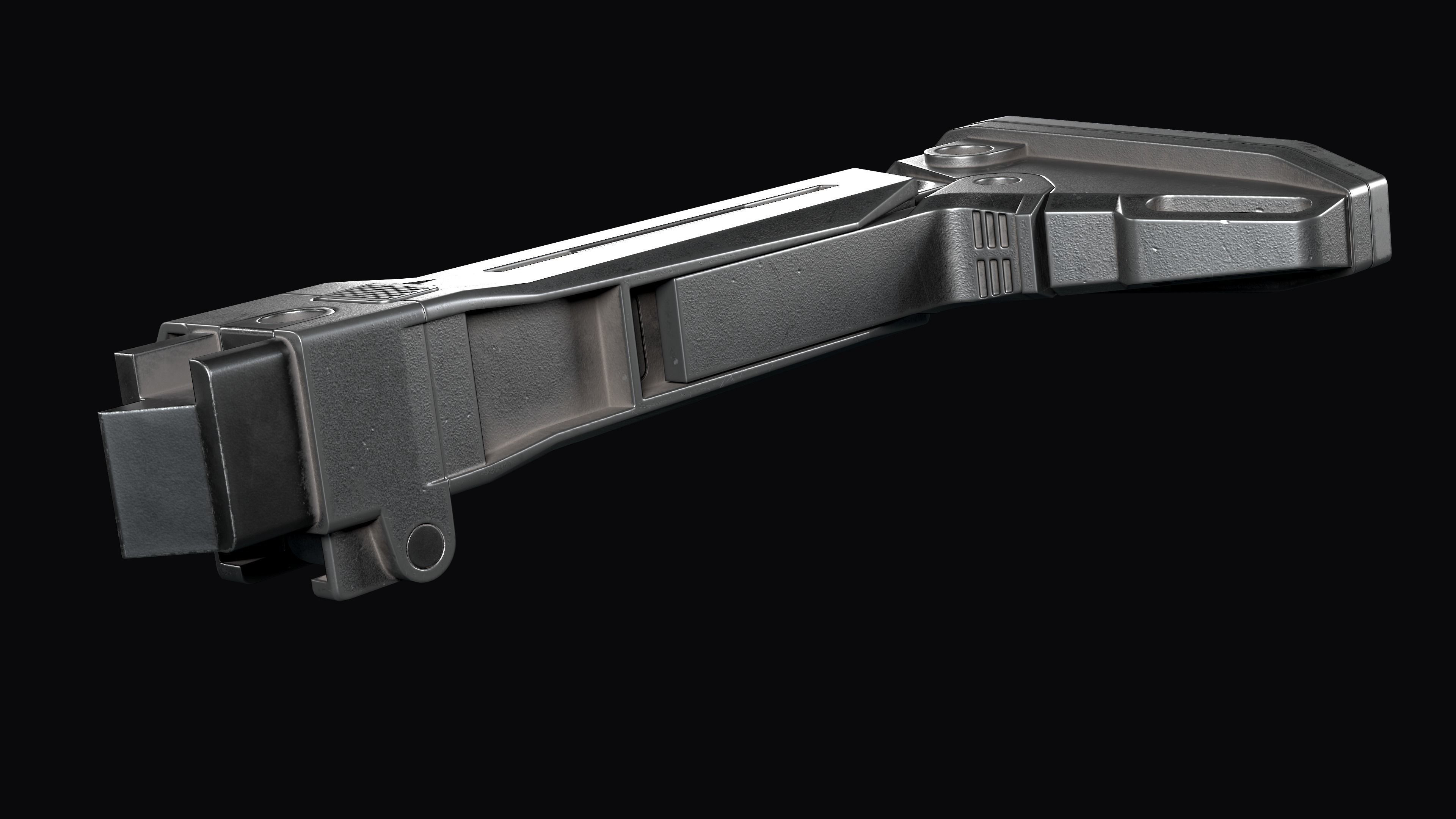  Magpul Zhukov-S stock AKM AK 74 Low-poly 3D model_10