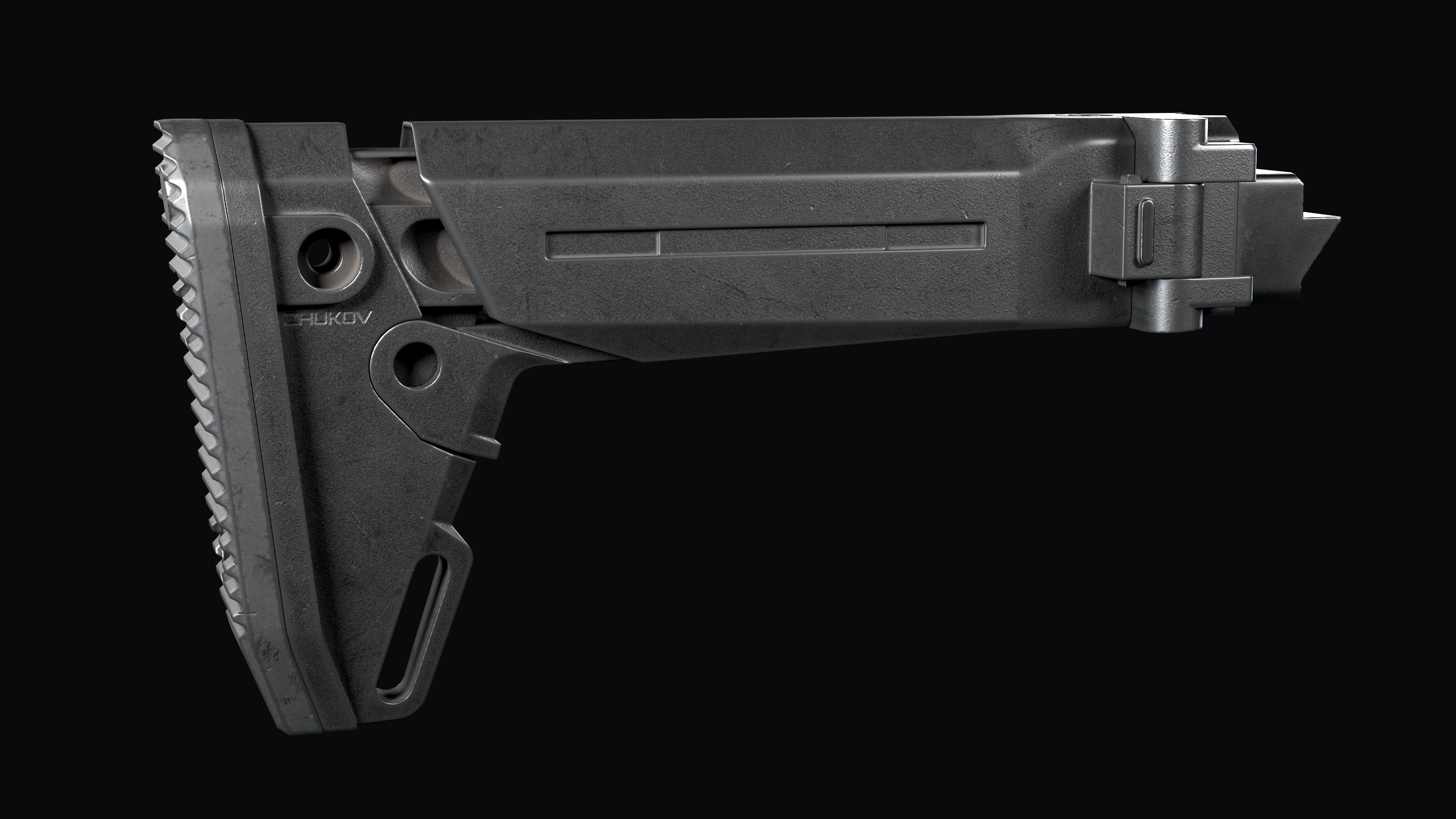  Magpul Zhukov-S stock AKM AK 74 Low-poly 3D model_7