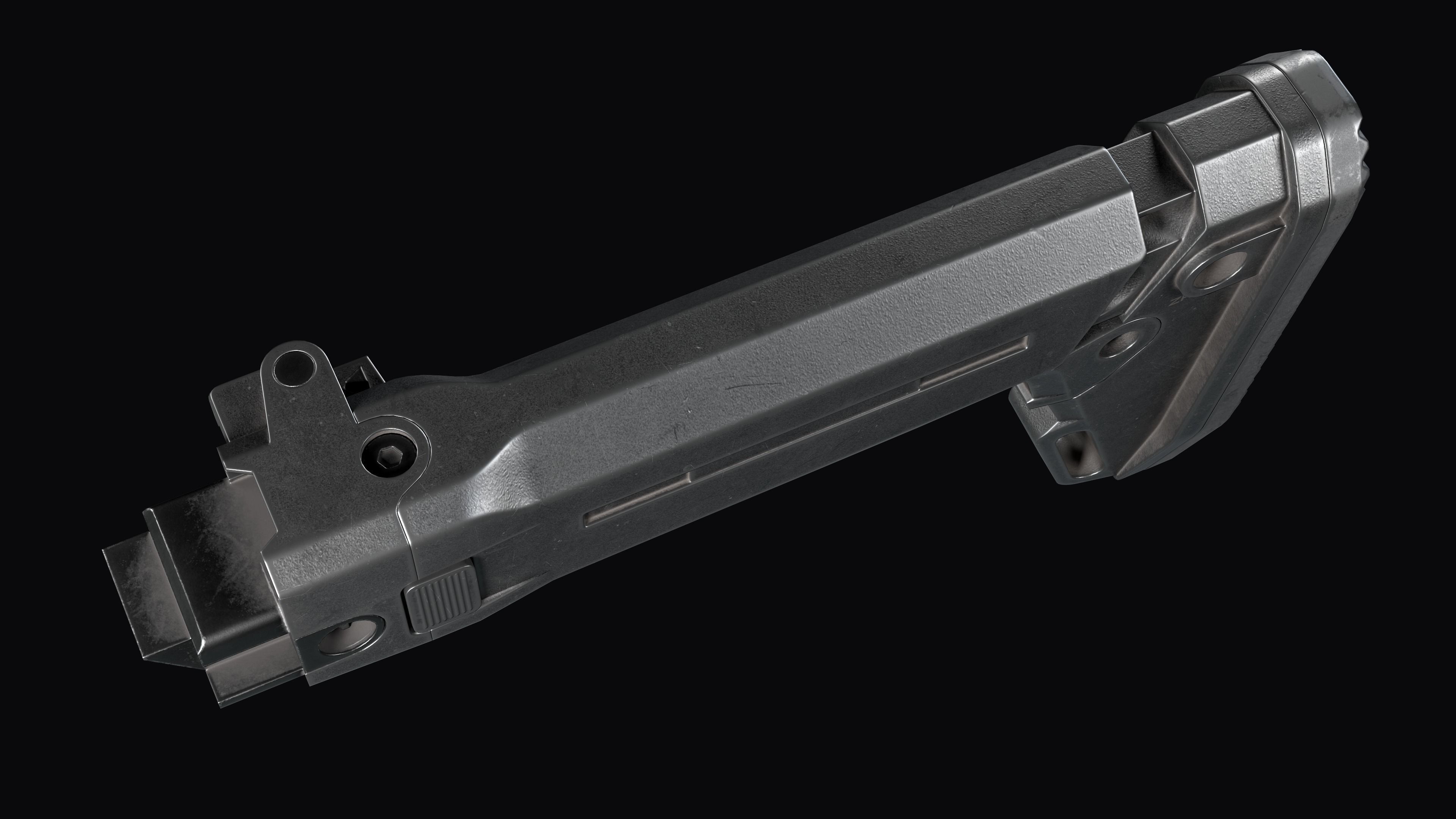  Magpul Zhukov-S stock AKM AK 74 Low-poly 3D model_8