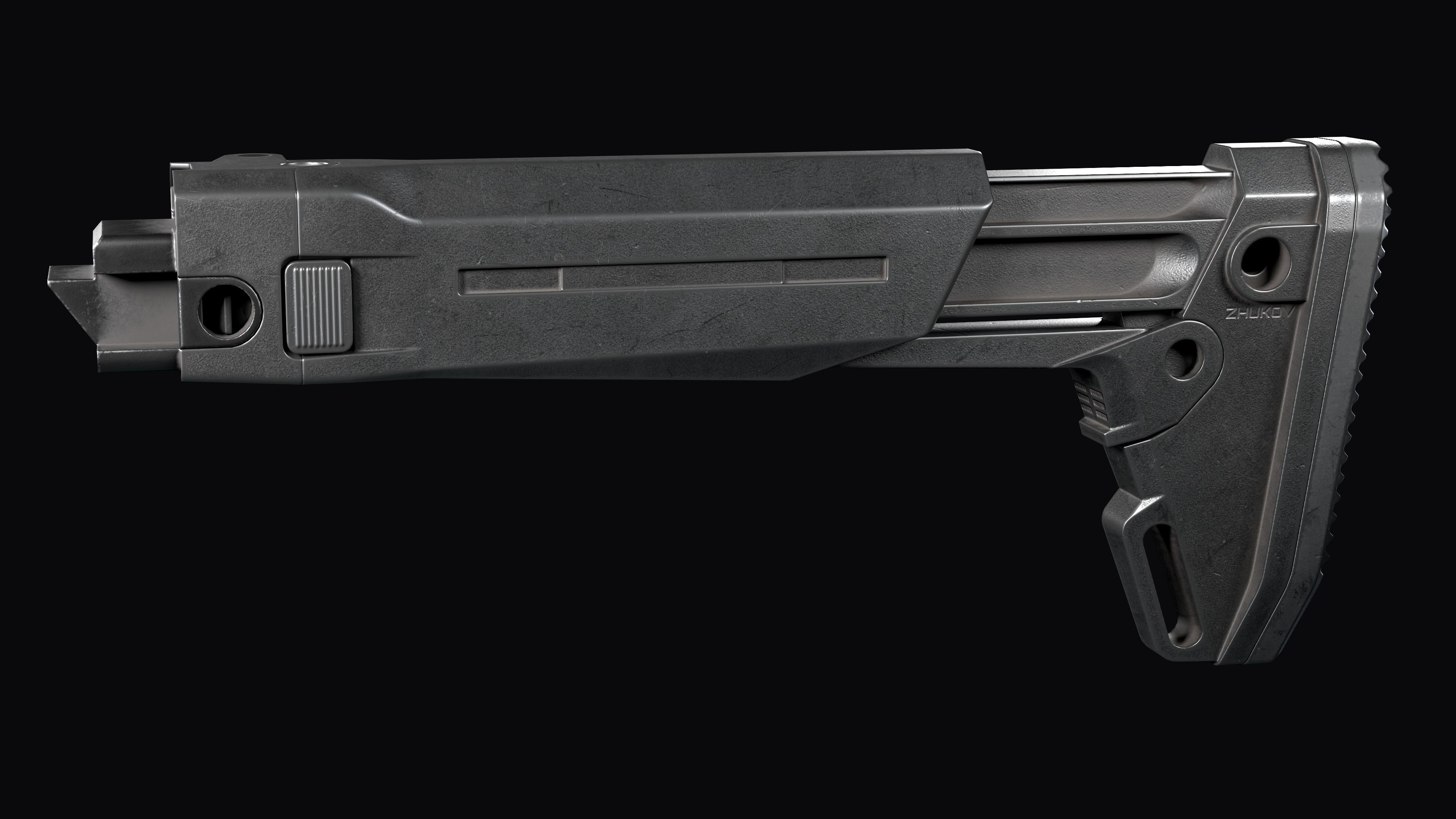  Magpul Zhukov-S stock AKM AK 74 Low-poly 3D model_11