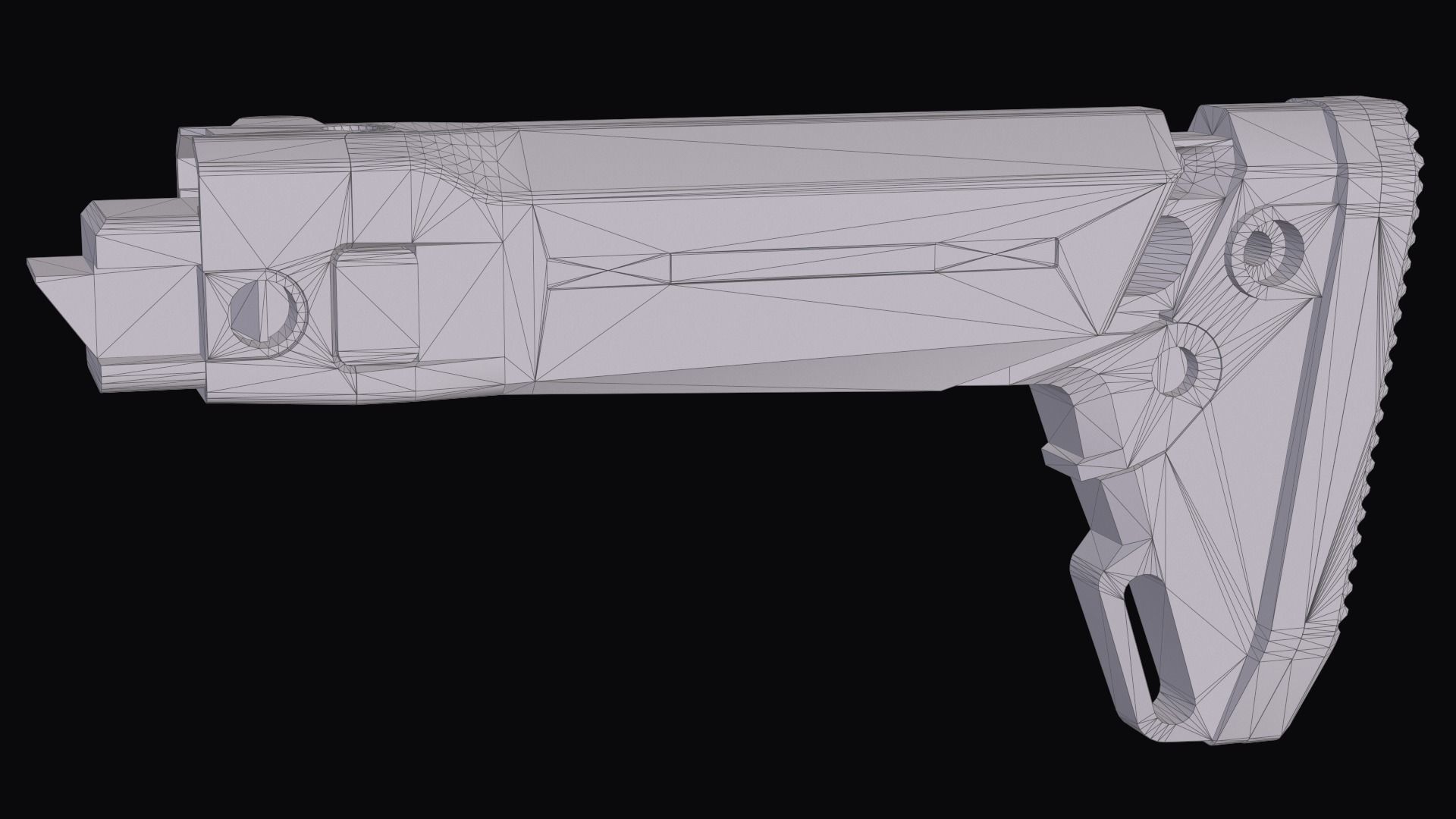  Magpul Zhukov-S stock AKM AK 74 Low-poly 3D model_16