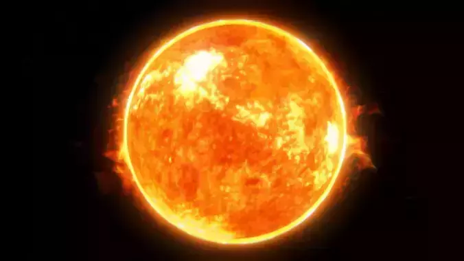 Realistic Sun- 3D Model Low-poly 3D model