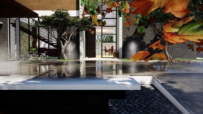 Pool House 3D model