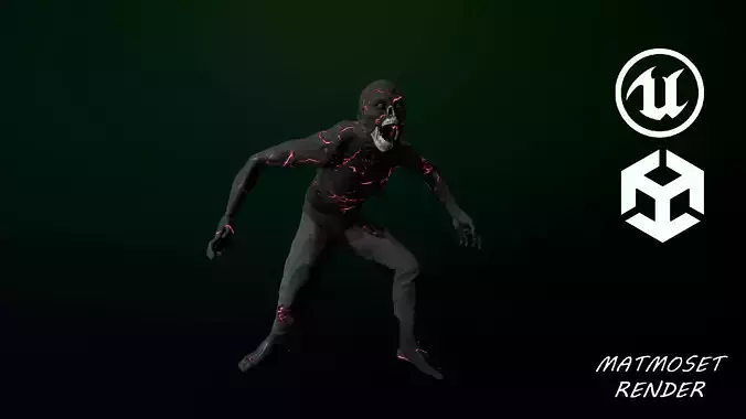Zombie Low-poly 3D model