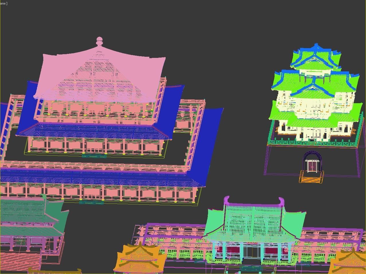 ancient architecture temple 3D model_3