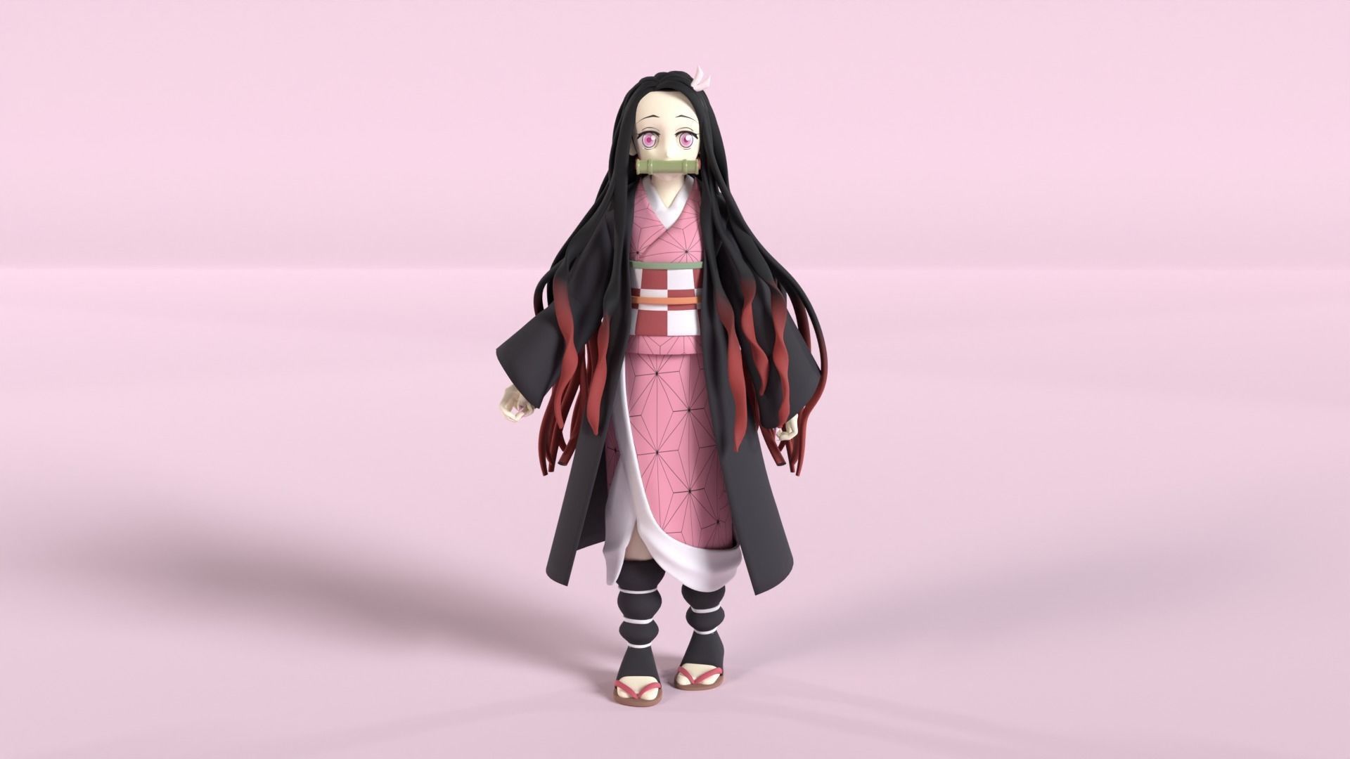 Nezuko Kamado - Demon Slayer 3D model_4