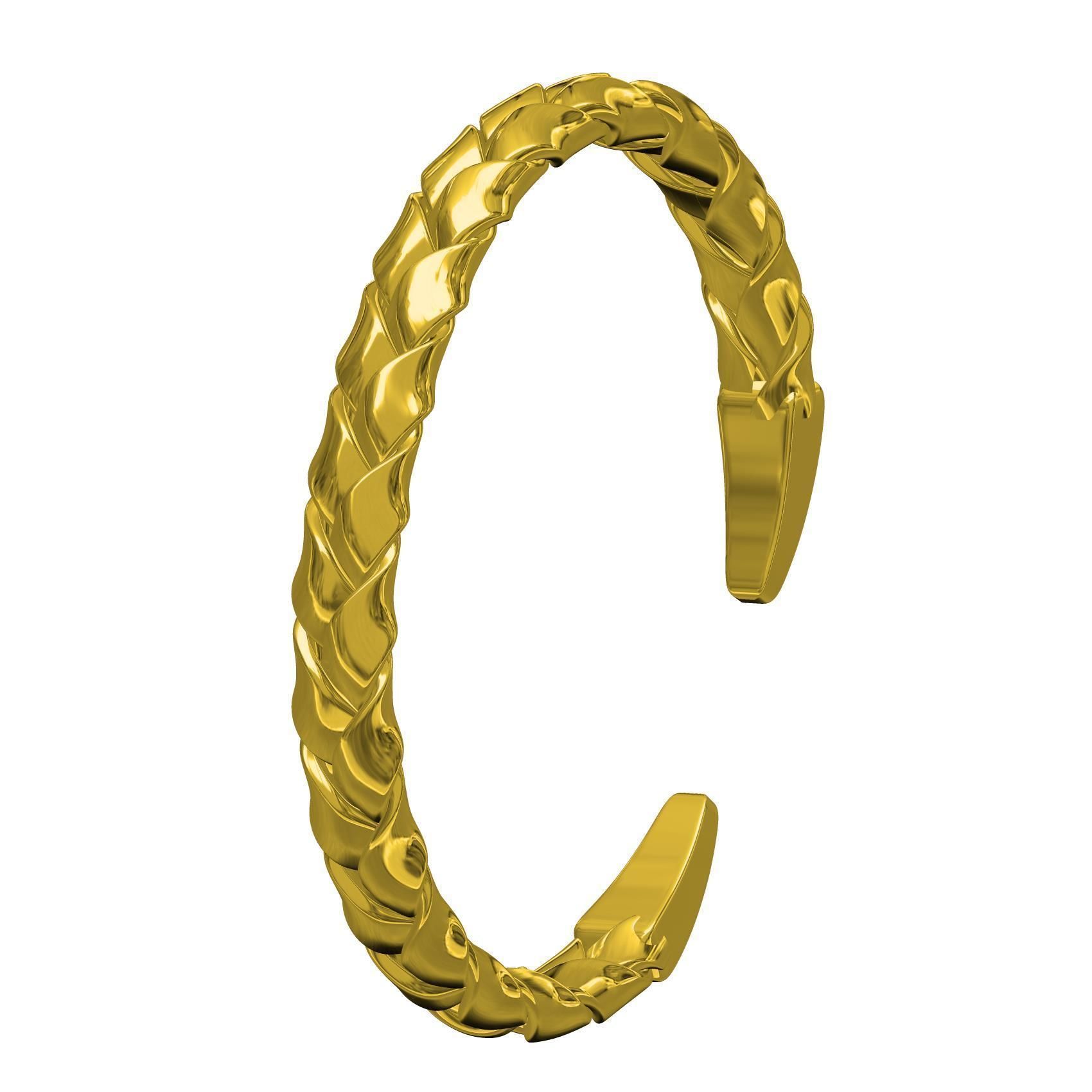 Antique Knot Style Wist Bangle Bracelet 3D print model_3