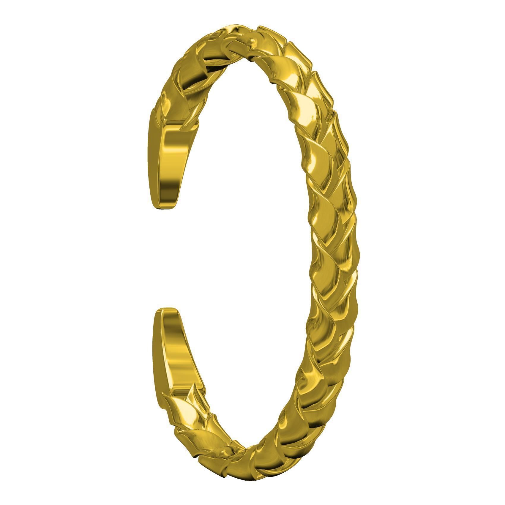 Antique Knot Style Wist Bangle Bracelet 3D print model_4