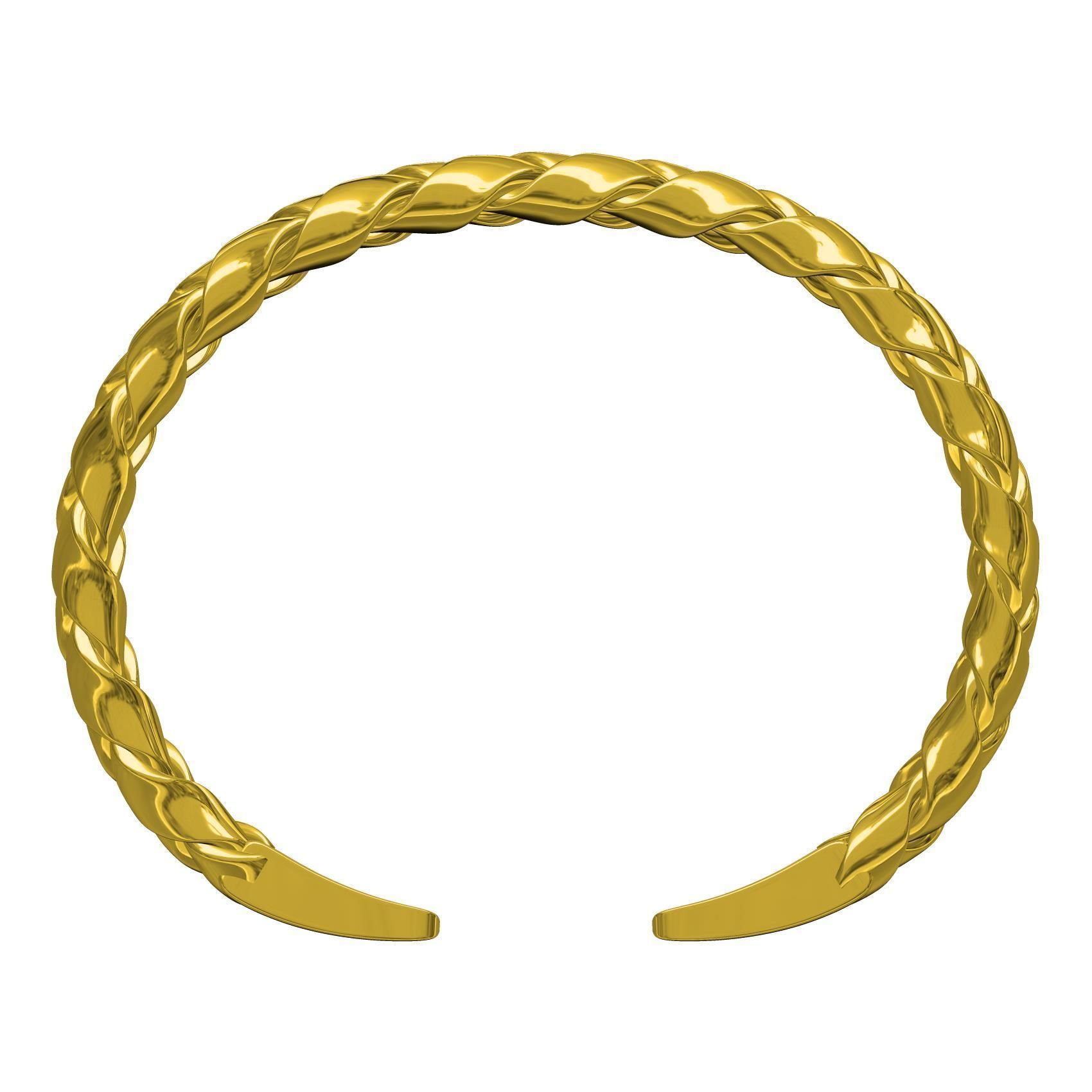 Antique Knot Style Wist Bangle Bracelet 3D print model_5