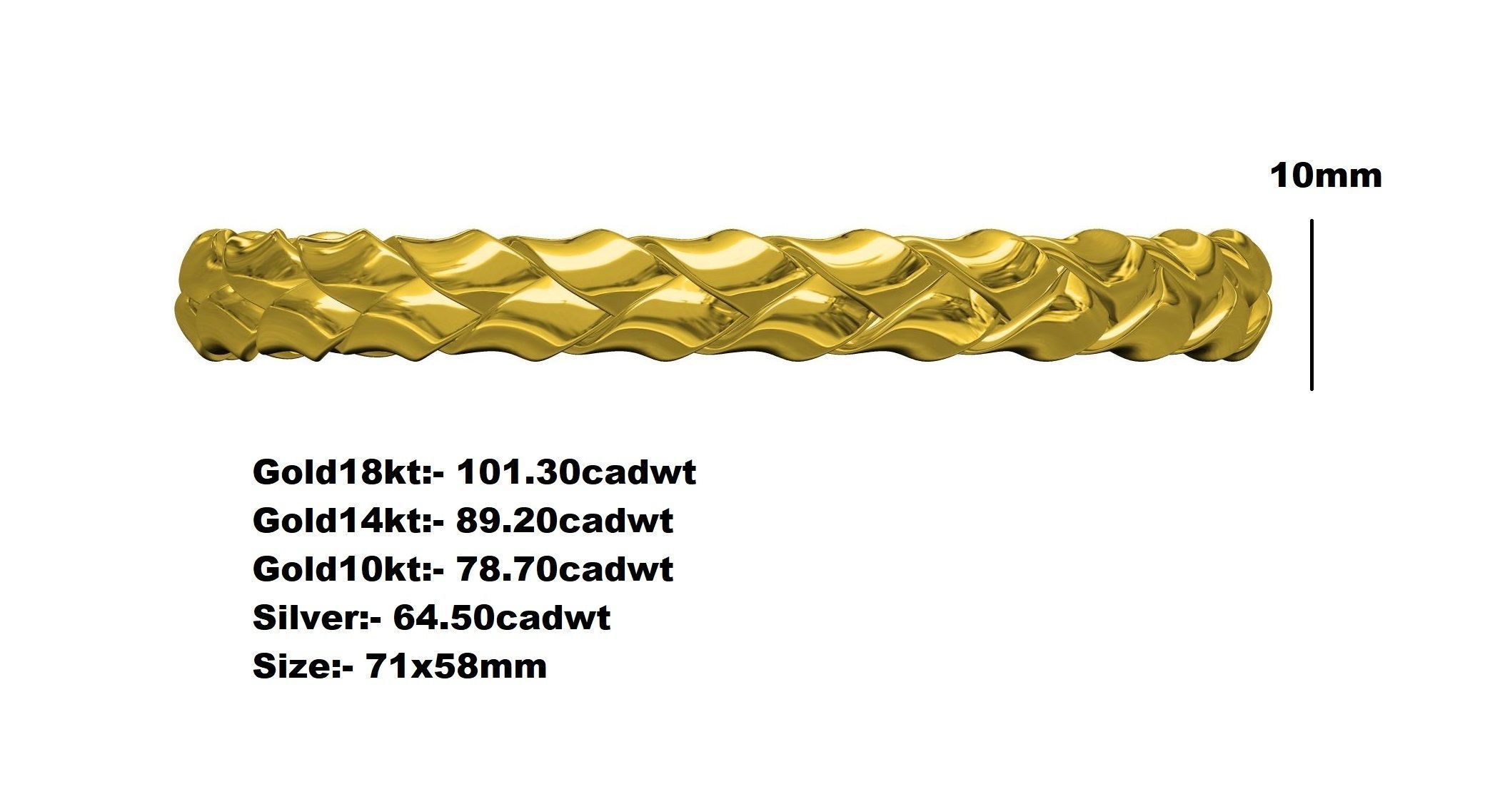 Antique Knot Style Wist Bangle Bracelet 3D print model_12