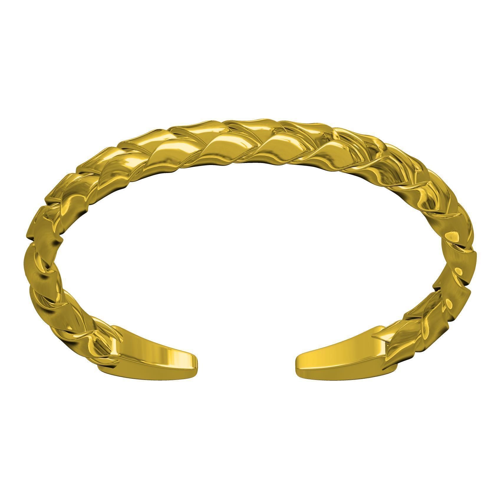 Antique Knot Style Wist Bangle Bracelet 3D print model_2