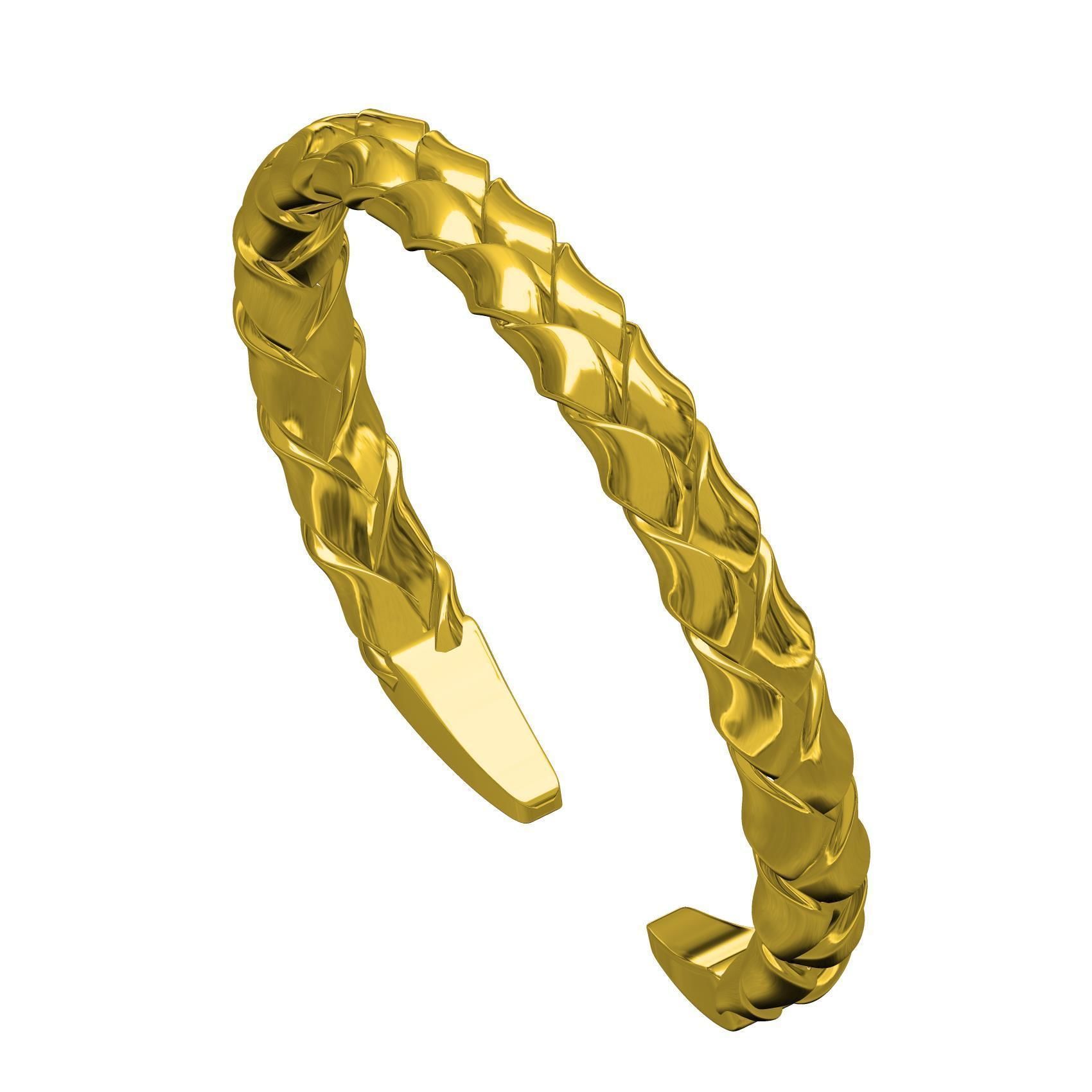 Antique Knot Style Wist Bangle Bracelet 3D print model_1