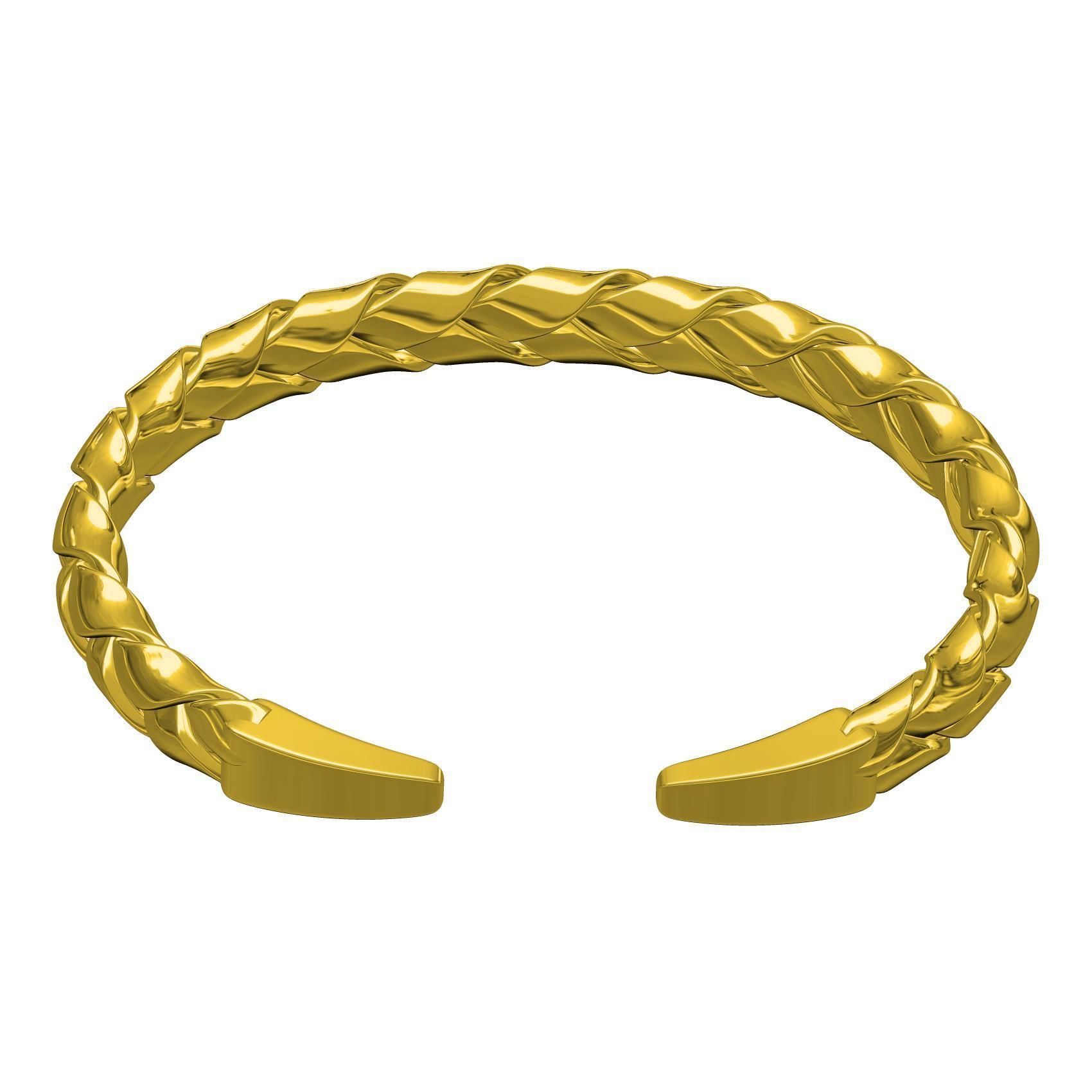 Antique Knot Style Wist Bangle Bracelet 3D print model_7