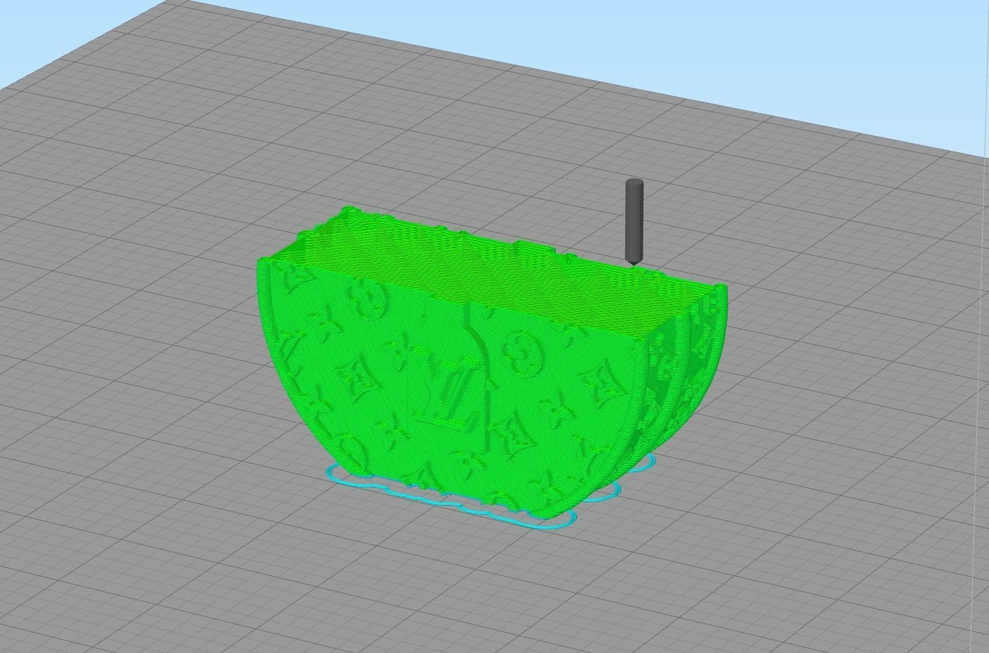 Round LV Handbag candle 3D print model_5