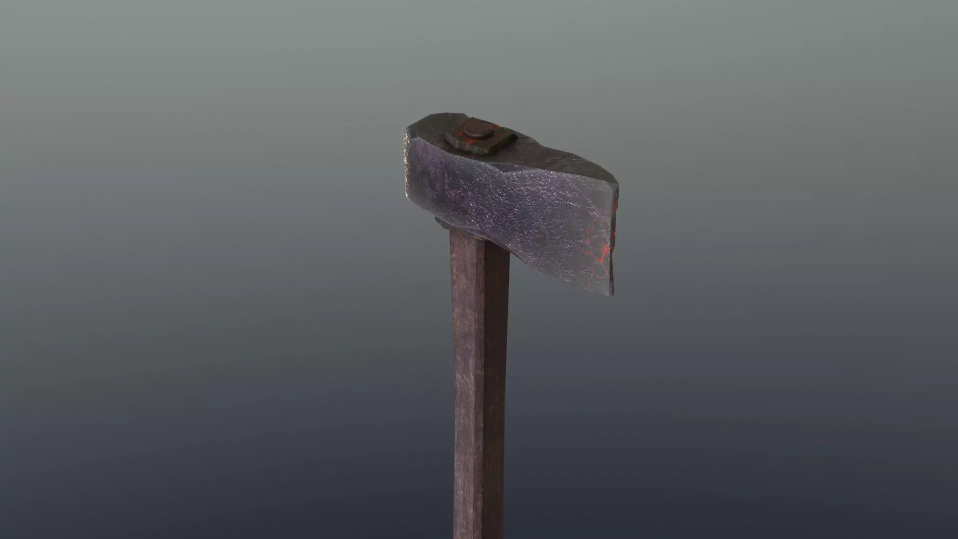 Axe - Obsidian Low-poly 3D model_0
