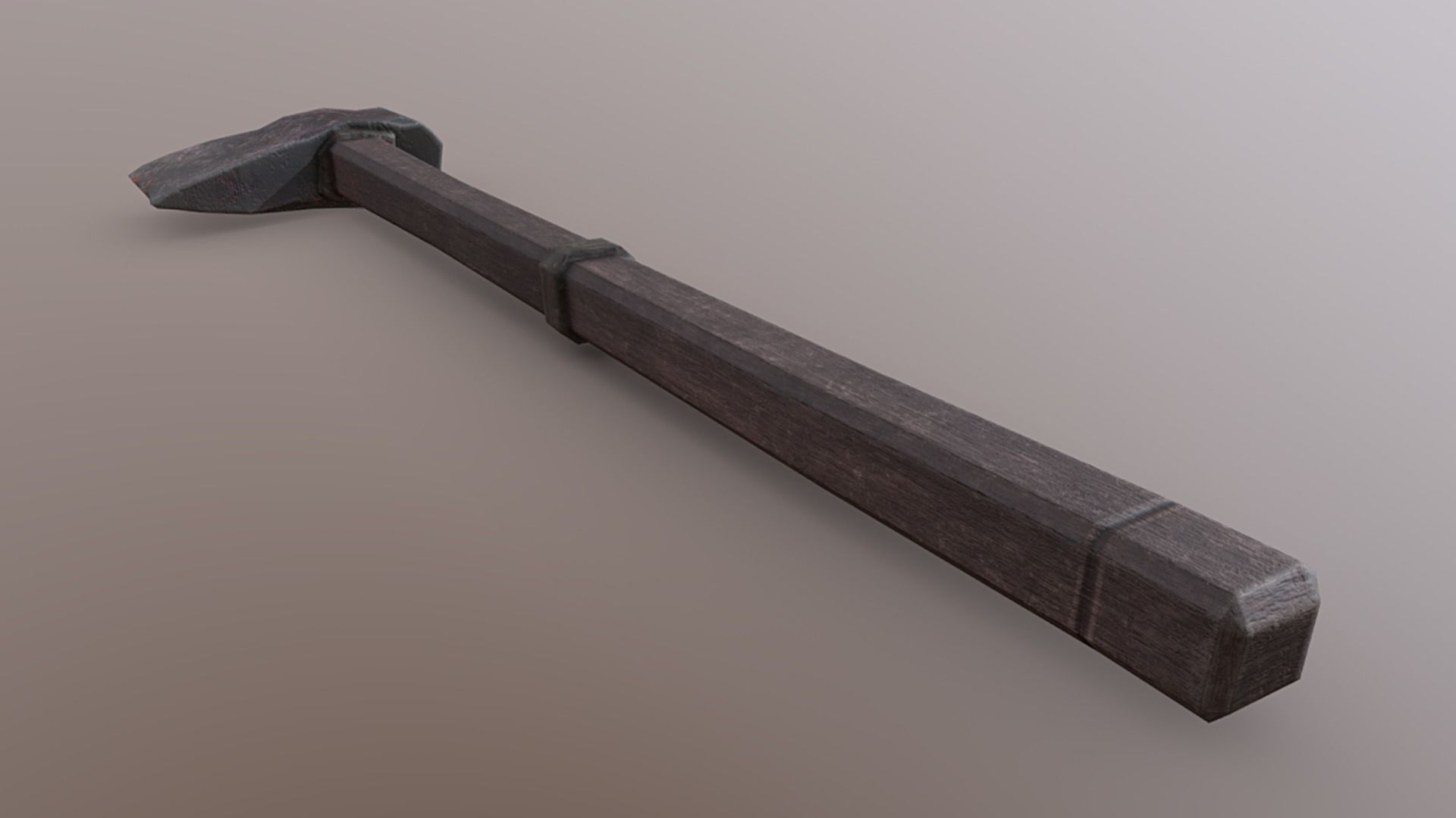 Axe - Obsidian Low-poly 3D model_4
