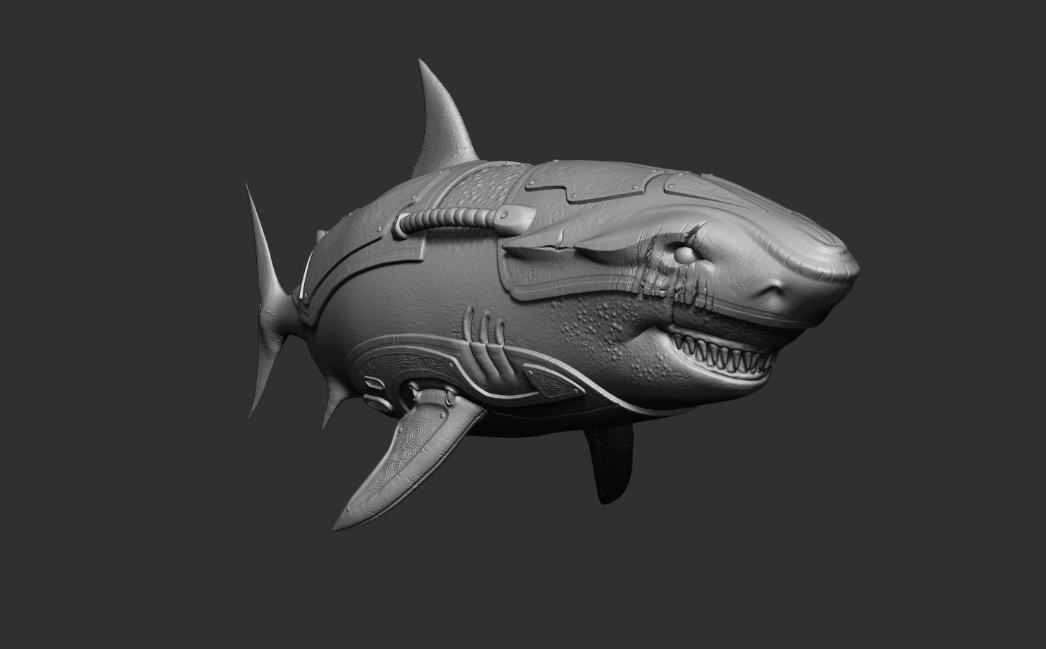 Warrior Shark 3D print model_2