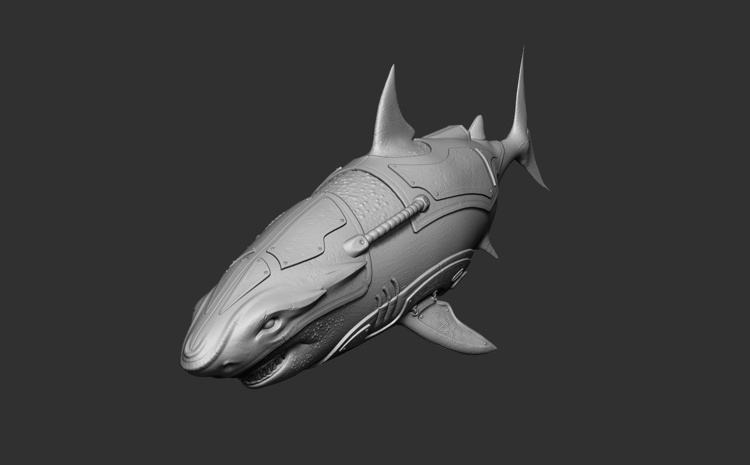 Warrior Shark 3D print model_3