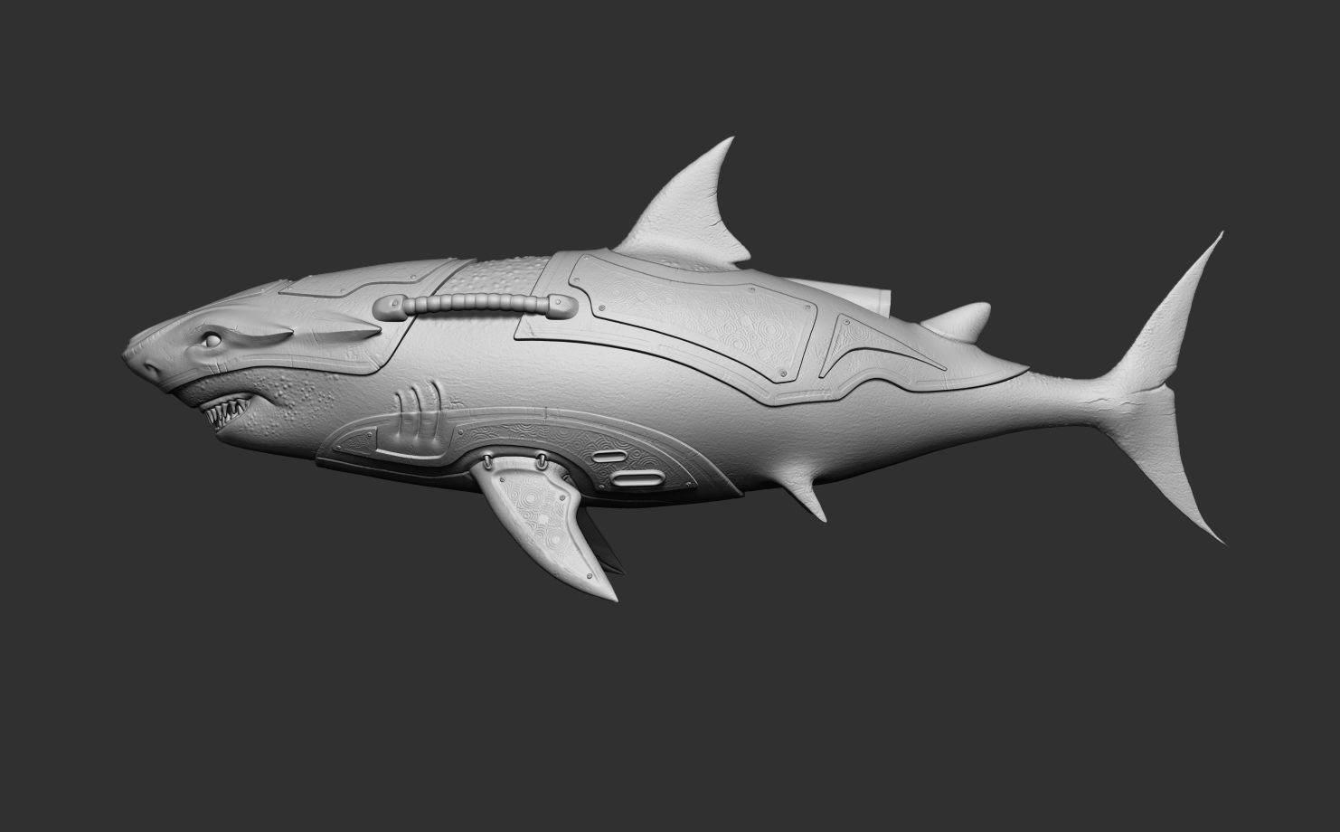 Warrior Shark 3D print model_1