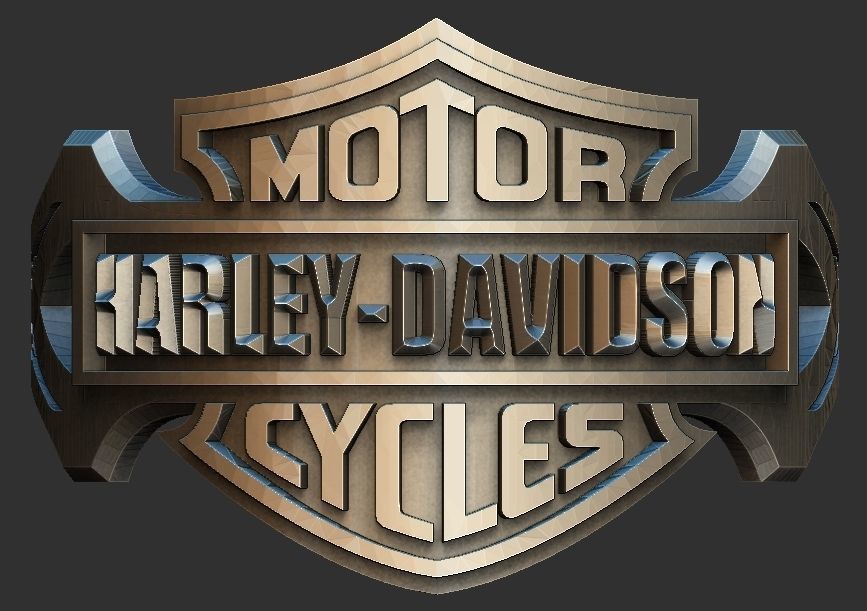 Harley Davidson Ring 3D print model_1