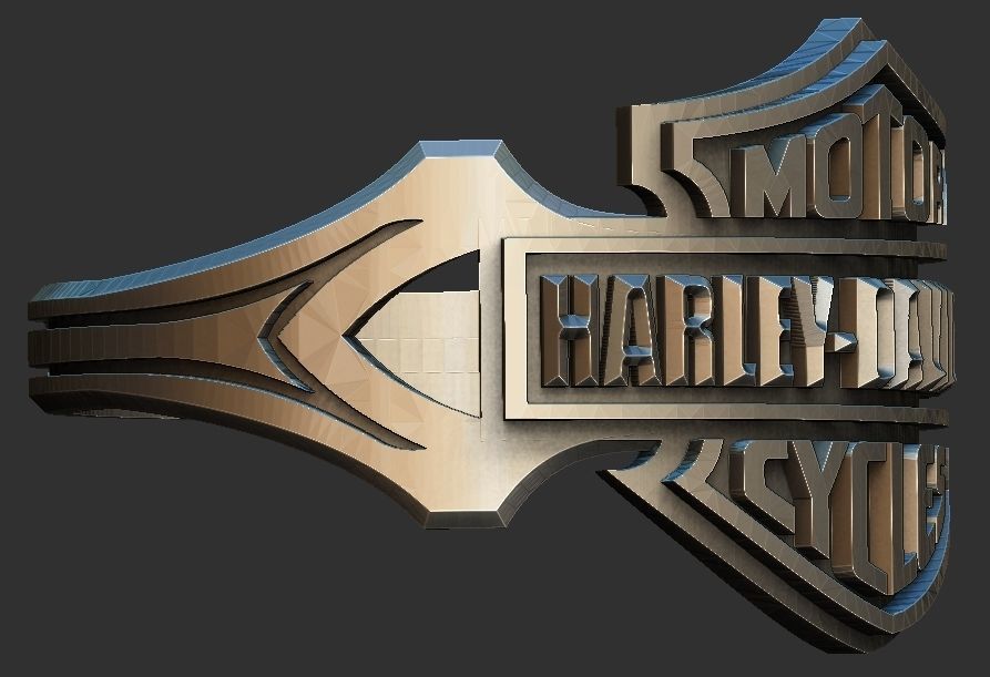 Harley Davidson Ring 3D print model_4