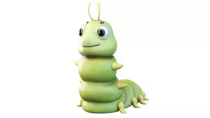 Cartoon Caterpillar Character