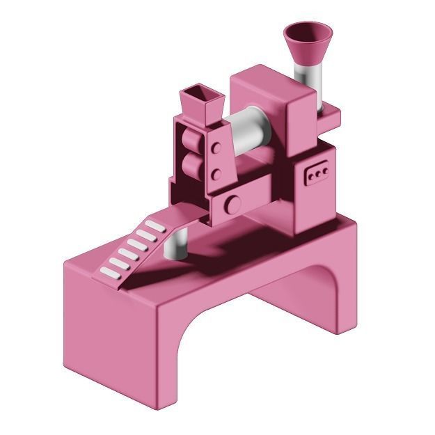 Food Processing Machinery Toy 3D model_1