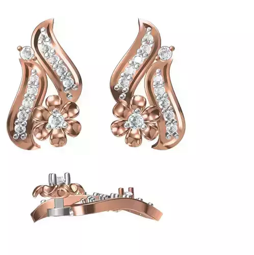 Women Earrings STL JCD Details 3D print model