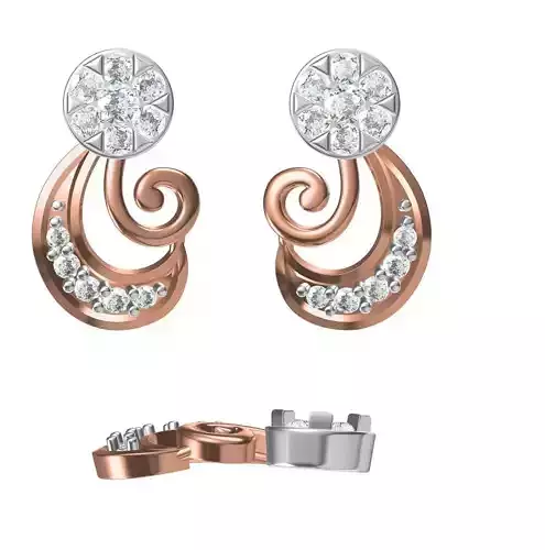 Women Earrings STL JCD Details 3D print model