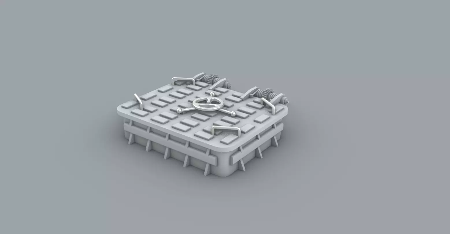 Hatch 1 Low-poly 3D model_0