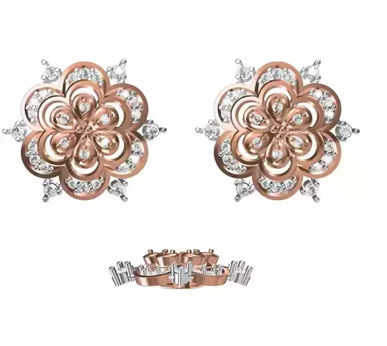 Women Earrings STL JCD Details 3D print model