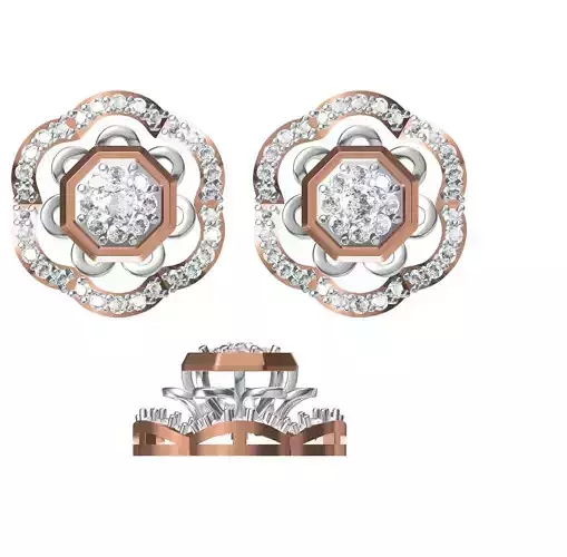 Women Earrings STL JCD Details 3D print model