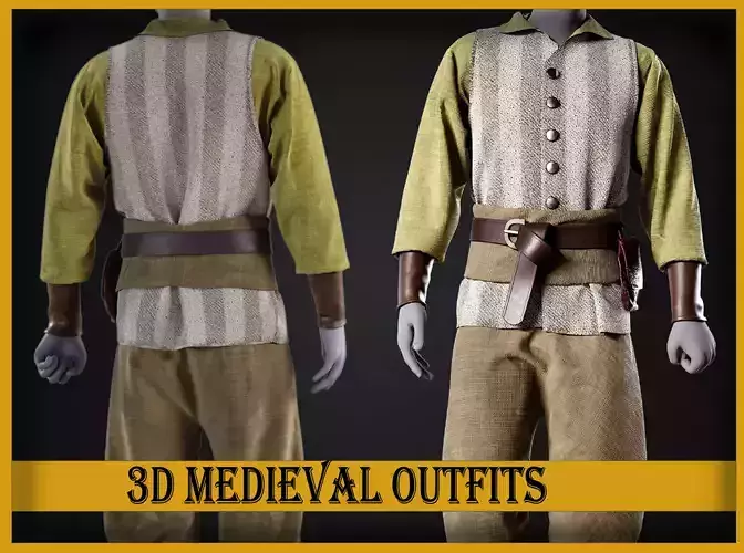 Medieval peasant man outfit 