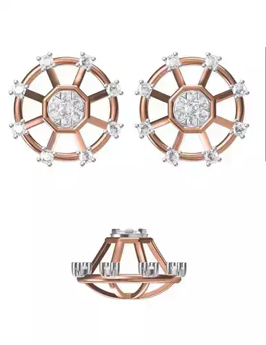 Women Earrings STL JCD Details 3D print model