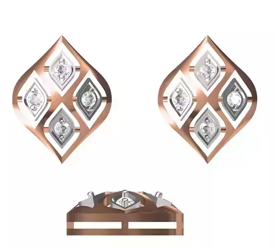 Women Earrings STL JCD Details 3D print model