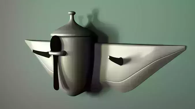 Wall Hanging Mug and Bean Holder Free 3D print model