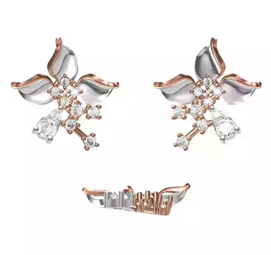 Women Earrings STL JCD Details 3D print model