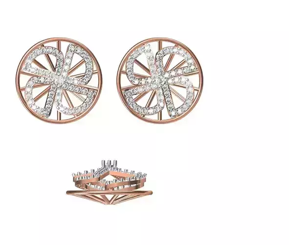 Women Earrings STL JCD Details 3D print model