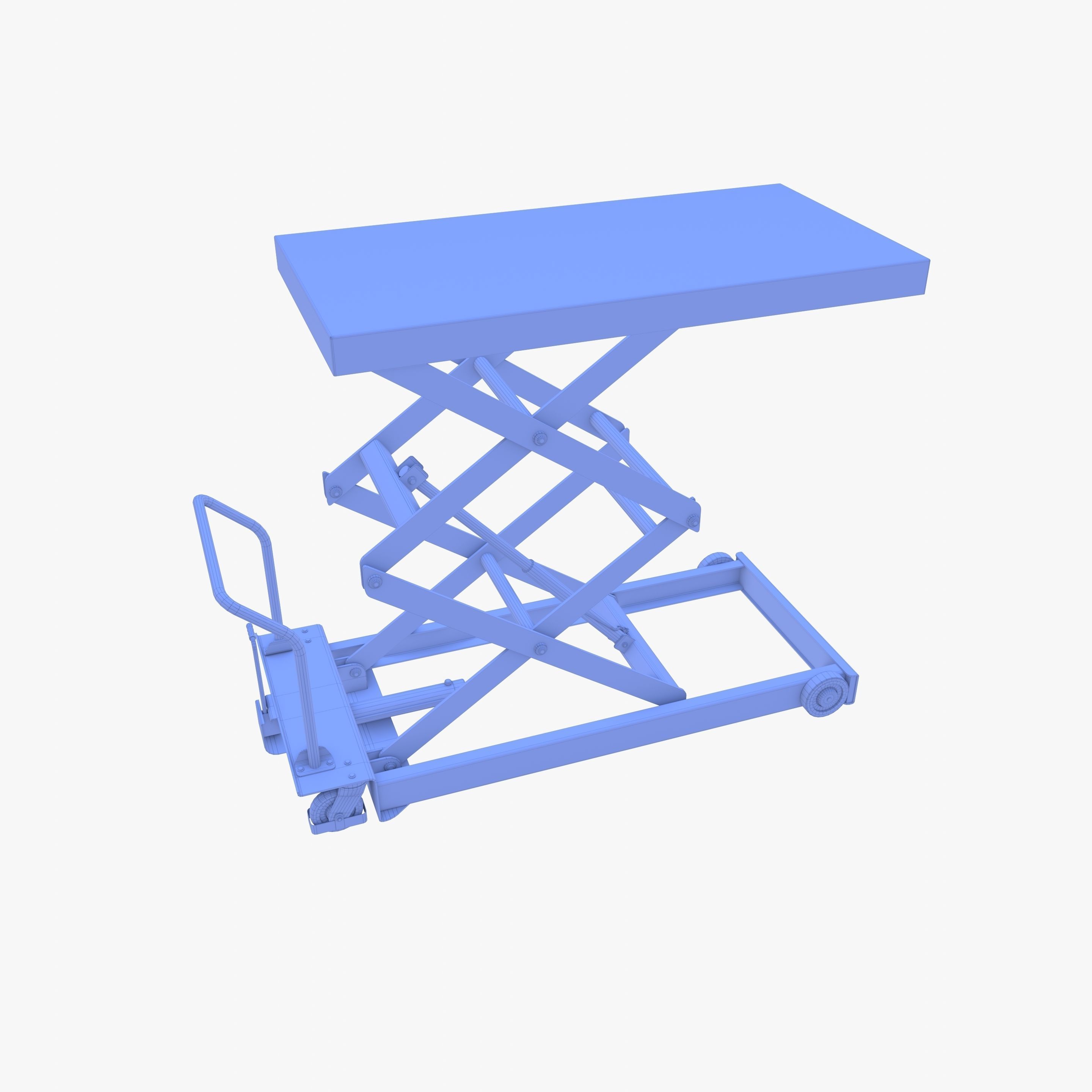 Animated Scissor Lift Table Green 3D model_31