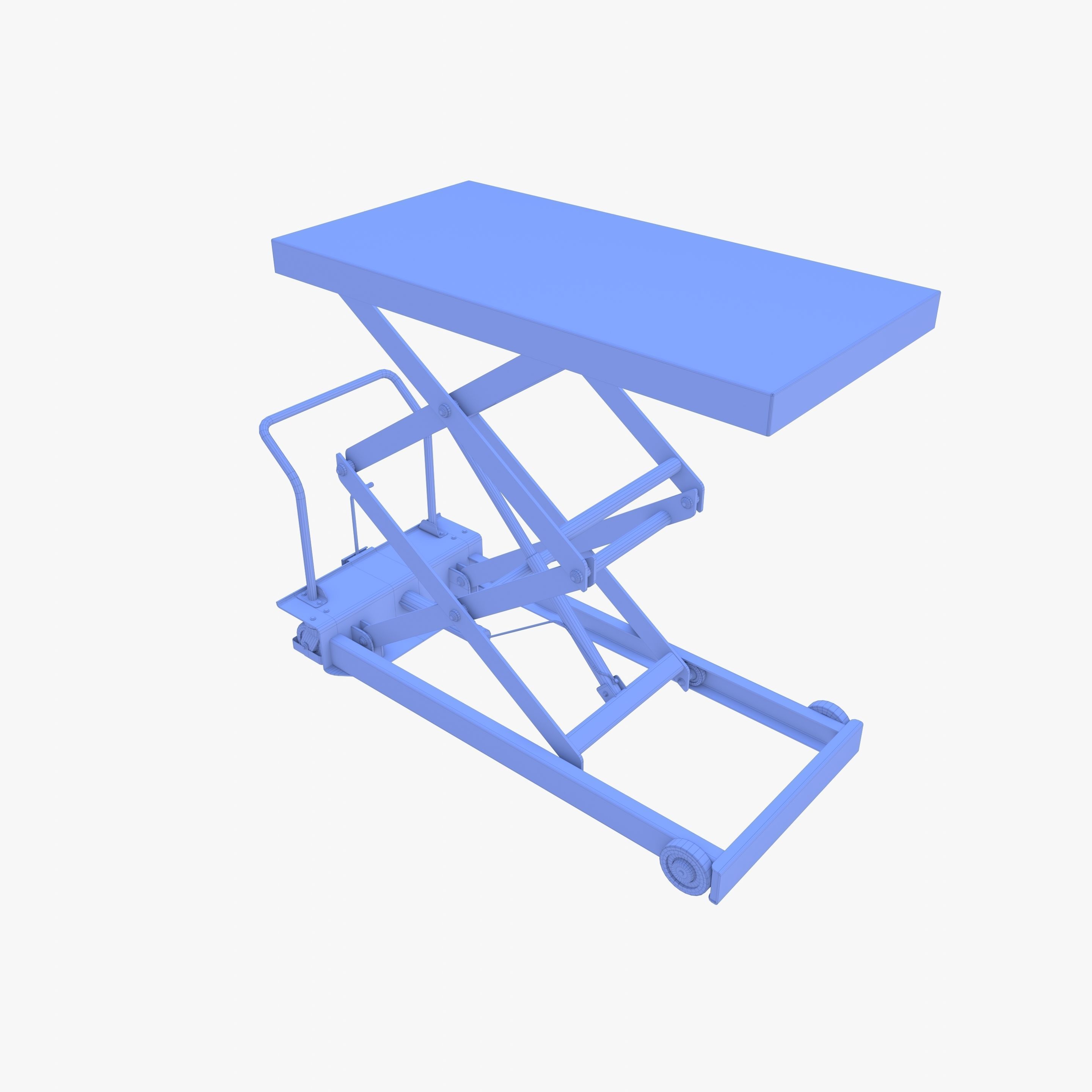 Animated Scissor Lift Table Green 3D model_33