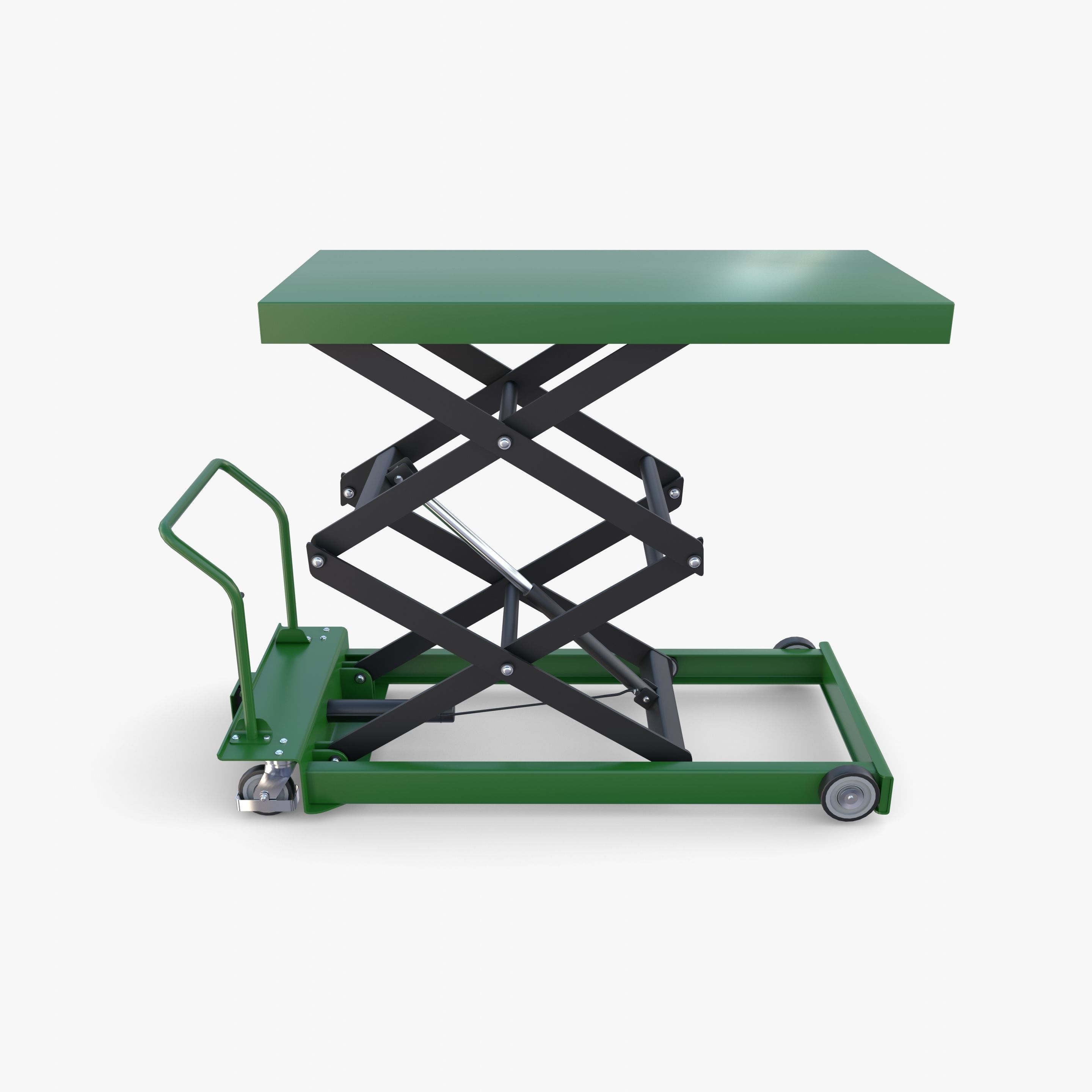 Animated Scissor Lift Table Green 3D model_18