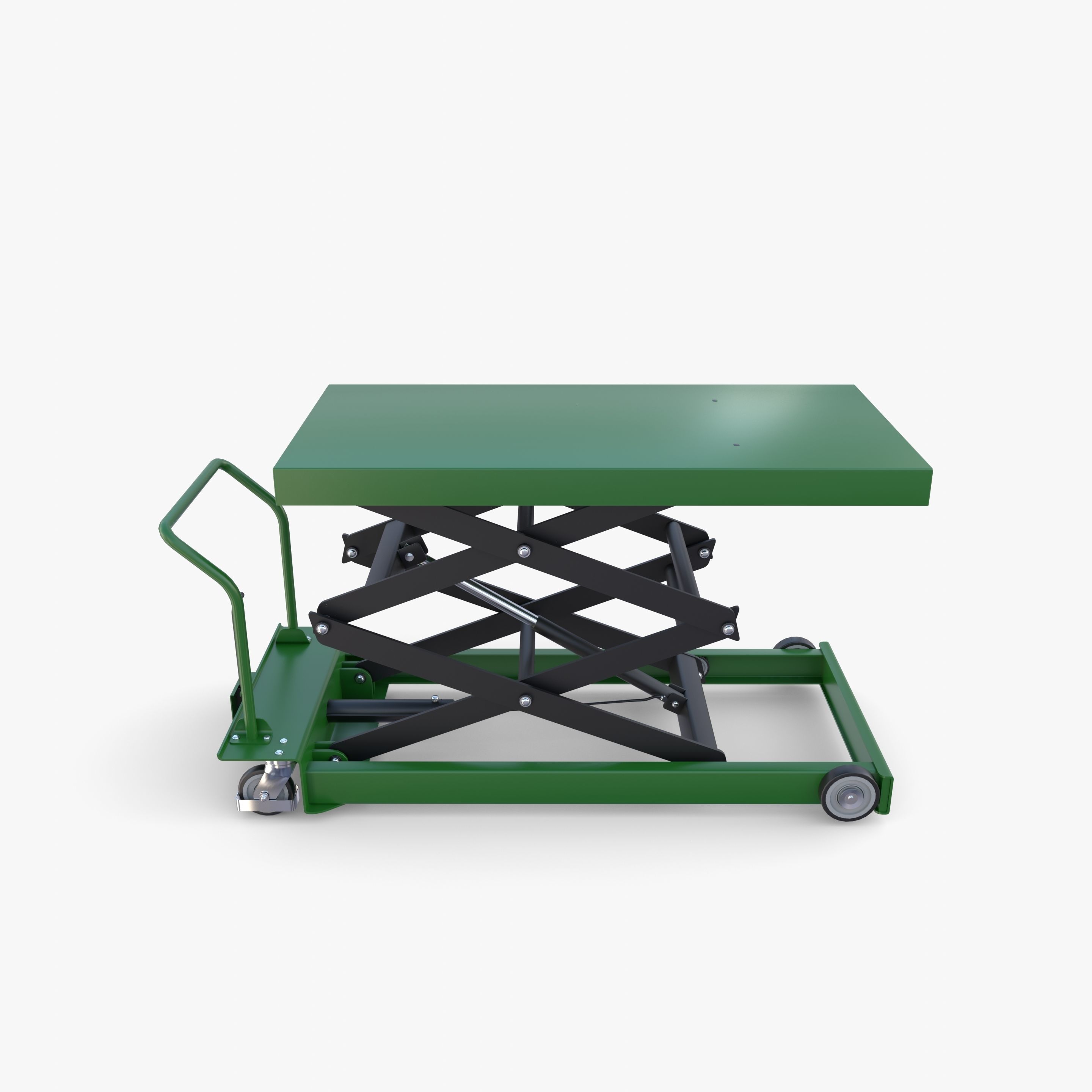 Animated Scissor Lift Table Green 3D model_20