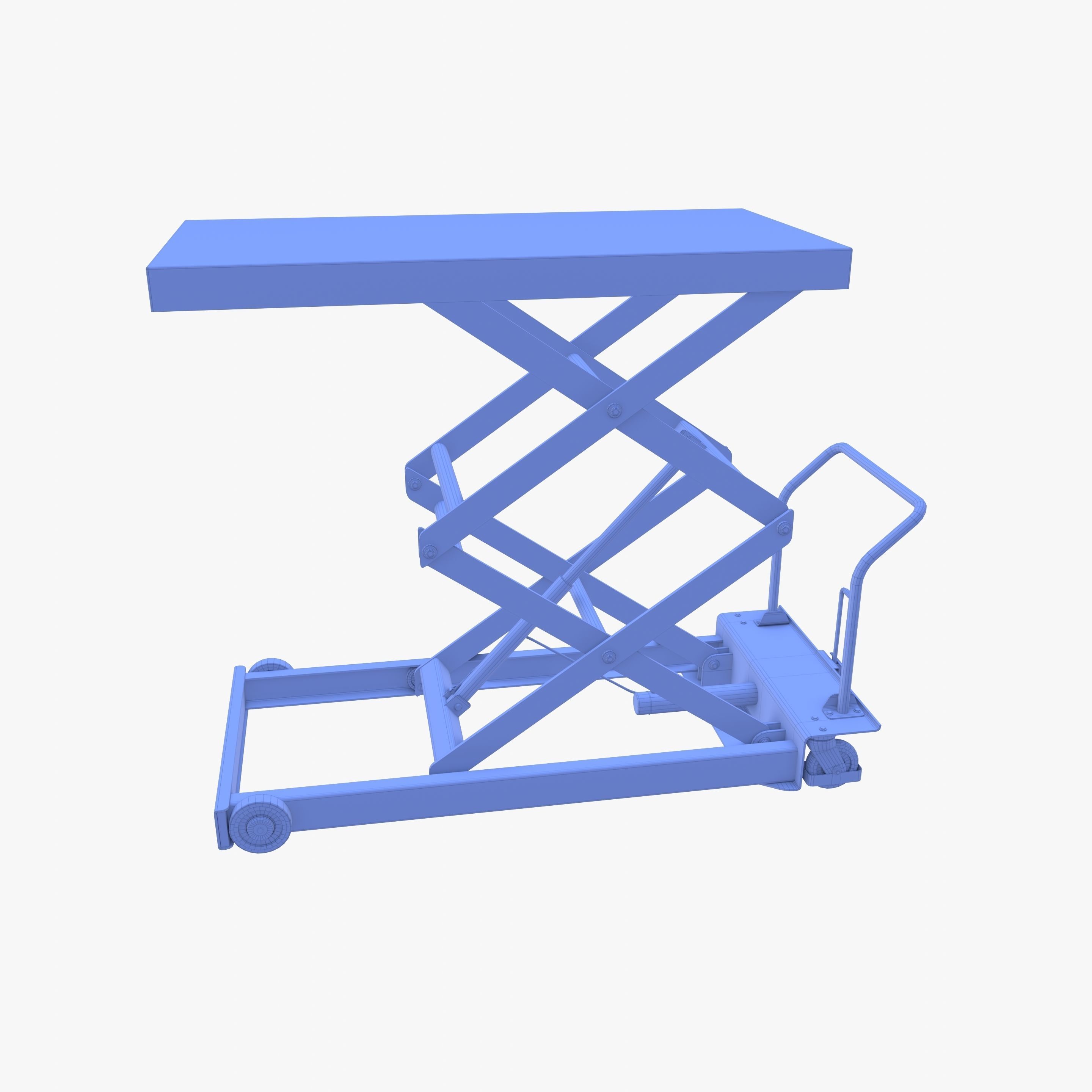 Animated Scissor Lift Table Green 3D model_24