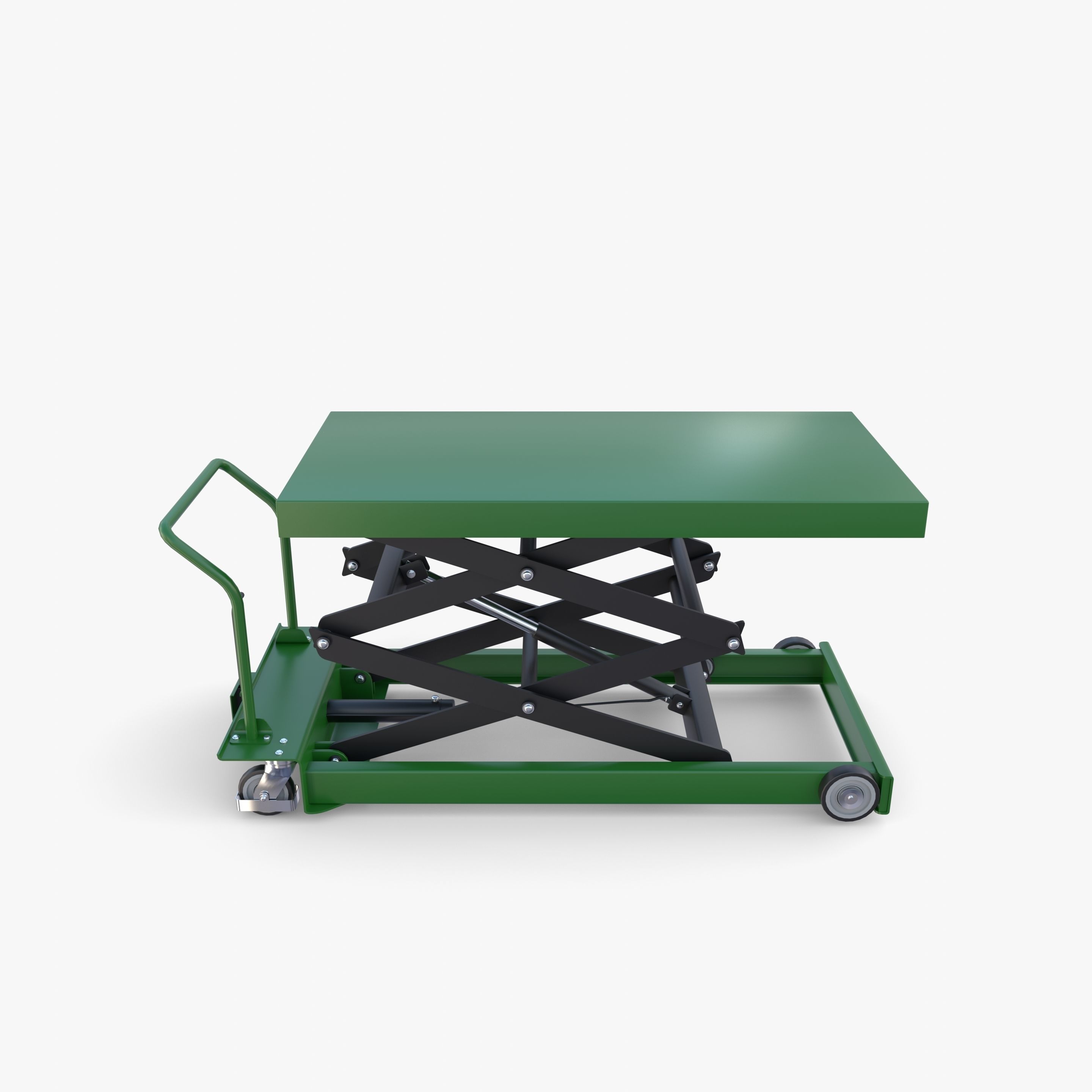 Animated Scissor Lift Table Green 3D model_21