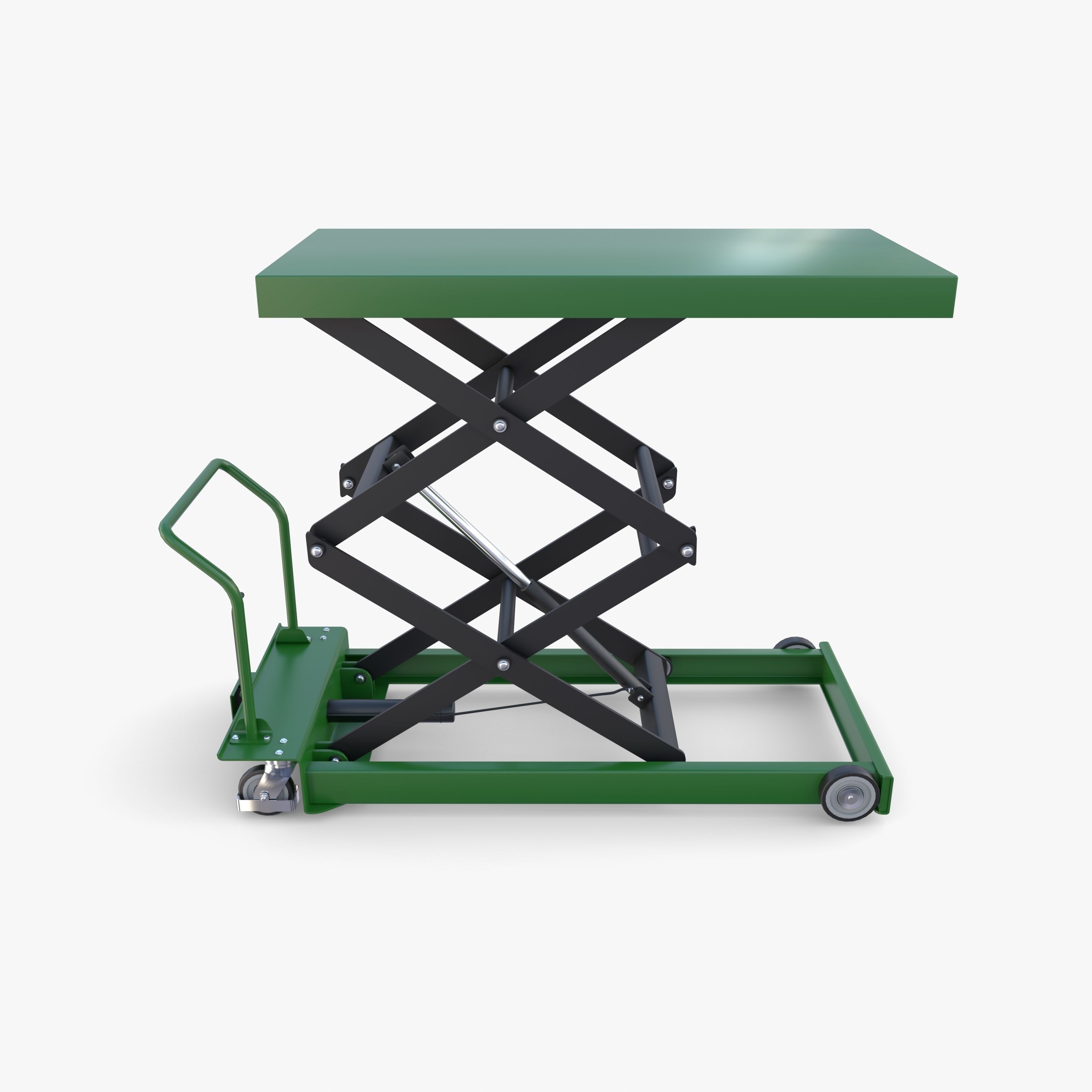 Animated Scissor Lift Table Green 3D model_17