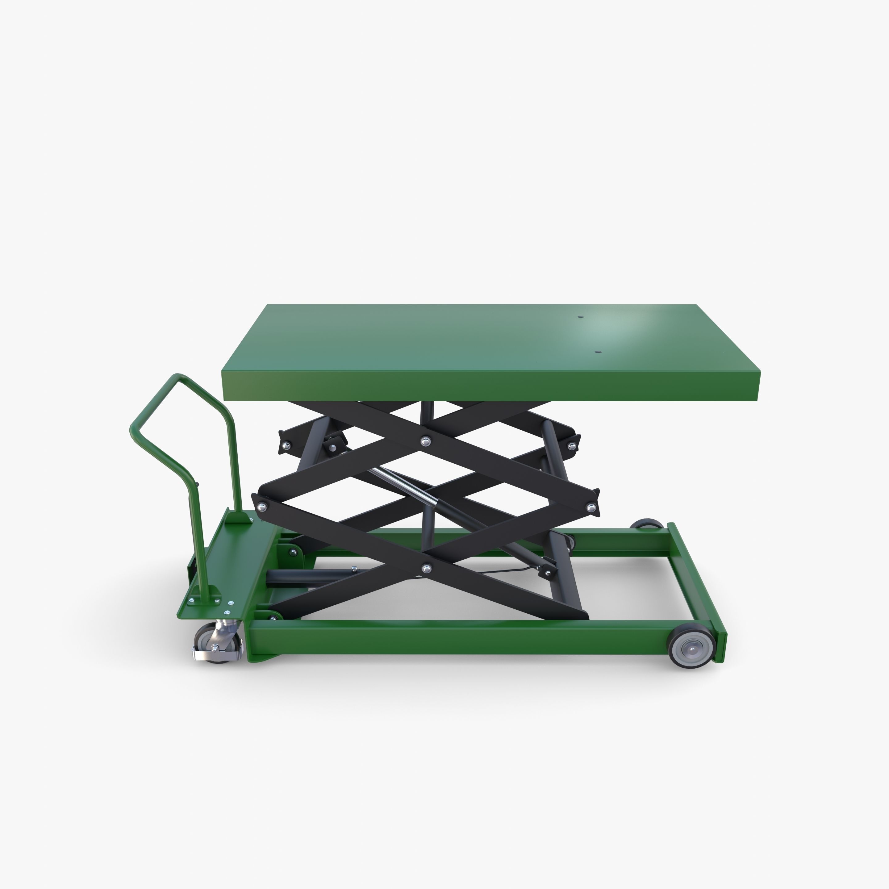 Animated Scissor Lift Table Green 3D model_19