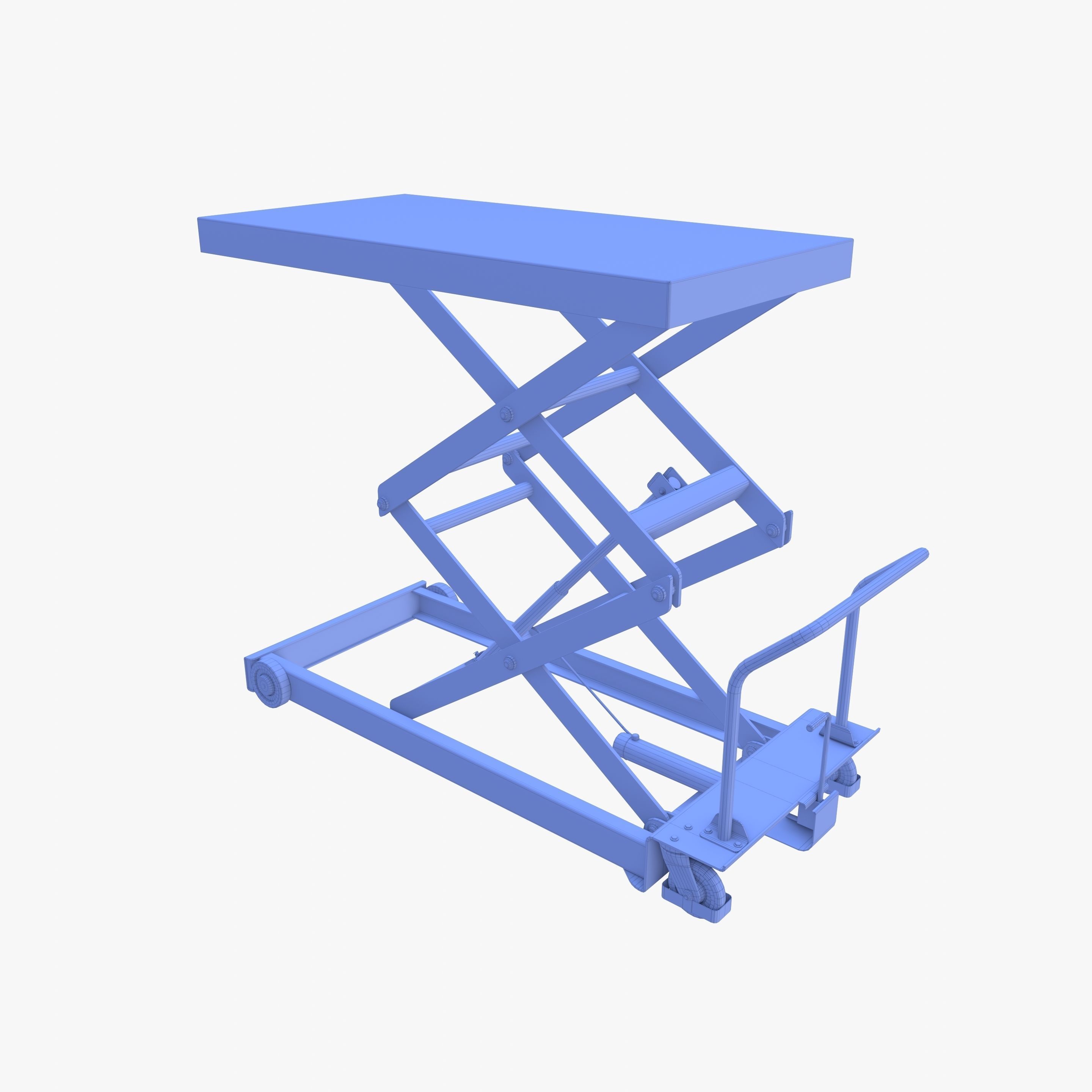 Animated Scissor Lift Table Green 3D model_26
